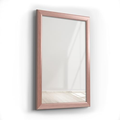 Picati Cornice moderna con specchio | oro rosa | dimensioni specchio: 40 x 40 cm | più cornice 6 cm | specchio da parete | in 11 misure
