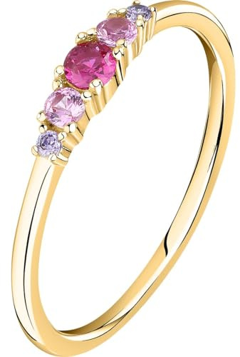 CHRIST Damen-Ring 925er Silber, recycelt 5 Zirkonia