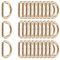 Butyeak Metall-D-Ring, Halbringe D, Halbrunder D-Ring, 30 Stück 25mm D-Ring aus Edelstahl, Für Halsbänder, Karabiner, Riemen, Rucksäcke und Heimwerkerzubehör, (Hell Gold)