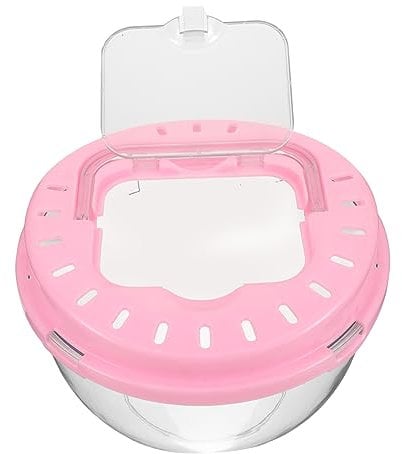 minkissy Kleiner Hamsterkäfig Zum Mitnehmen Transportkäfig Aus Kunststoff Für Hamster Mäuse Und Andere Kleine Haustiere Robust Und Praktisch Für Reisen Und Ausflüge