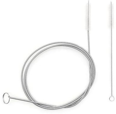 JZK 2X Brosse de Nettoyage Flexible avec Long Manche métal pour Trou Drainage réfrigérateur et Tuyau Poche à Eau, Fine Outil Brosse Nettoyage de Trou vidange, Brosse pour sonde d'alimentation