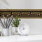 funlife 4M Black Gold Greek Key Pattern Wallpaper Border Peel and Stick, Vintage Decorative Wall Borders Trim Molding Peel and Stick Bedroom Living Room Home Decor, PVC Greca