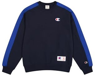 Champion Legacy Retro Sport (220318) - Soft Compact Poly Fleece Crewneck Sweatshirt, Marineblau/Tiefblau (NNY/BAI), M Herren FW24, Marineblau/Tiefblau (NNY/Bai), M