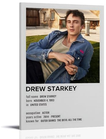 QEWSAR Drew Starkey Poster, Kunstdruck, Wandfoto, Farbe, hängendes Bild, Familie, Schlafzimmer, Dekoration, Geschenk, 60 x 90 cm