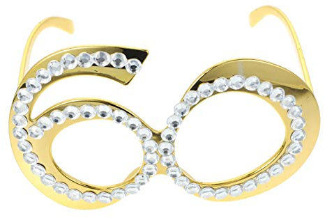 PRETYZOOM 5 Paia Di Occhiali Per La Festa Del 60° Compleanno Con Numero Decorativi Con Strass Per Foto Di Adulti