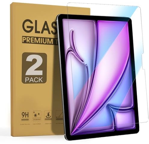 zenrich 2 Pack iPad Air 11 Inch Screen Protector 2025 2024 with Anti Blue Light, Tempered Glass Screen Protector with 9H Hardness/HD Clear/Scratch Resistant/Bubble Free for iPad Air 11 (M3 M2)