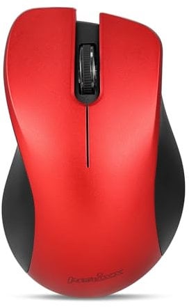 perixx PERIMICE-621R Wireless Mouse - Silent Click with Ergo Design - Compatible for Desktop and Laptop PC - Wireless 2.4 GHz - Red