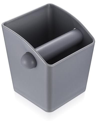 Recipiente para café para portafiltros, accesorios para máquina portafiltros, caja de café para cafés molidos, caja de batido Barista, plateado