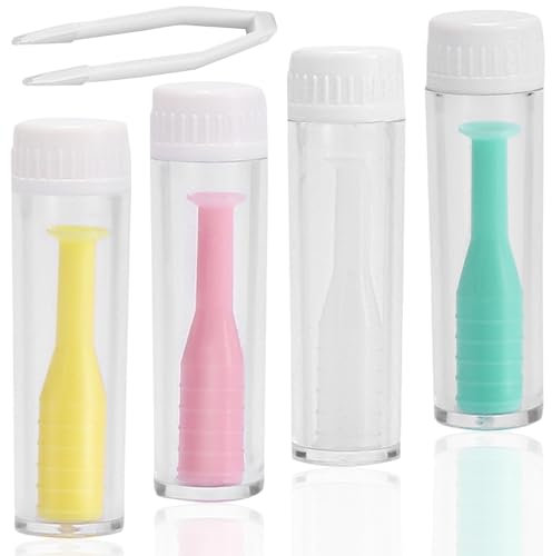 Ventouses pour Lentilles de Contact, 4 Pièces Ventouse Lentille Rigide, Produit Lentilles de Contact, pour Lentilles Annuelles, RGP et Ortho-K