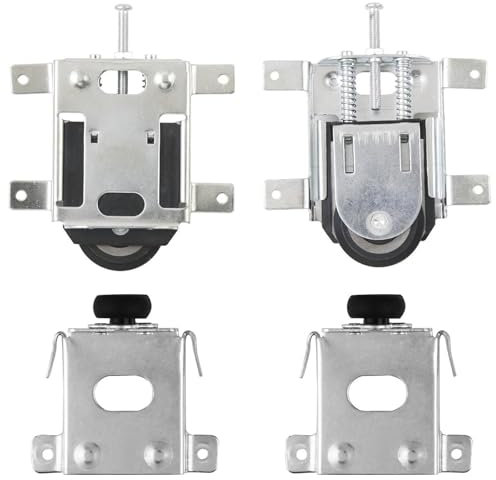 ANBOO Roulette Porte Coulissante Placard, 2 Pièces Roulettes Pour Porte Coulissante, Galet Porte Coulissante, Kit Rail Porte Coulissante Placard, Remplacement Rouleau, Charge 30kg