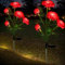 Hqynss Solarlampen für Außen Garten, 2er-Pack, IP65 Wassergeschützt Solar Blumen, Rosen Deko für Balkon, Terrasse, Rasen, Zaun (Rot)