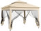 Outsunny Tonnelle de Jardin Exterieur Pop-up barum Pliant, 3 x 3 m, Métal Polyester, imperméabilisé Anti UV, moustiquaires + Sac de Transport, crème