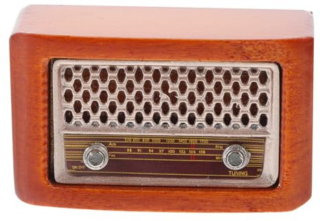 Abaodam Mini Vintage Radio Model Realistic Simulation Radio for Mini House Dollhouse Accessory Playhouse Prop for Living Room and Bedroom Layouts