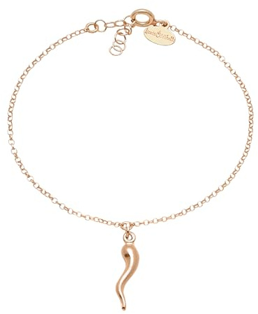 Louis Ciocchetti dal 1887 Bracciale in Argento 925 con Corno Portafortuna – Regolabile per Uomo e Donna – Simbolo di Protezione e Fortuna – Elegante Idea Regalo Artigianale Made in Italy
