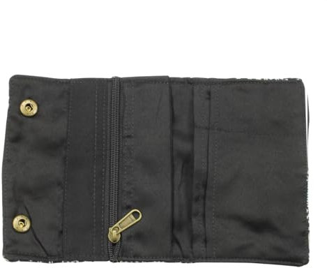 Tabakbeutel Wildleder schwarz mit Band Tabaktasche Drehertasche