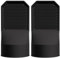 Grille d’aération vide sanitaire Ø100 mm (Lot de 2) - Ventilation PVC anti-humidité, anti-nuisibles, pour sous-sol, cave et extérieur (Noir)