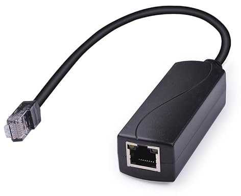 REVODATA PoE 48 V auf 24 V PoE-Konverter, RJ45-Port-Ausgang 24 V/1 A, 24 W Max, IEEE802.3 af/at, passiver POE-Adapter für passive 24 V Board-Geräte, Plug and Play (PS5724AT-RJ)