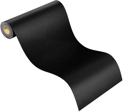 Mbsomnus Kunstleder Selbstklebend 200x10 cm Lederflicken Selbstklebend Leder Reparatur Set Schwarz Leder Patch für Autositz Sofa Ledermöbel Jacken Taschen Schuhe