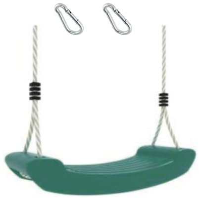h2i Schaukel aus Kunststoff für Kinder und Kleinkinder | Wetterfester Schaukelsitz Indoor & Outdoor | Höhenverstellbare Seile | Outdoor-Spielzeug für Jungen & Mädchen | dunkel-grün