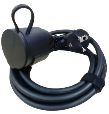 Quality Extension Cable 2 M for Short Connnect Use, IP44, Black