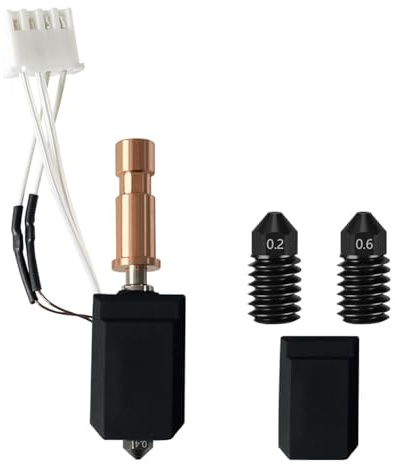 Fangxuee Upgrade Ceramic Hardened Hotend for -S1 Combo Hot End Print Head Extruder Hot End with Extra Nozzles