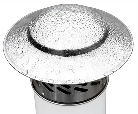 Tappo antipioggia per tetto in acciaio inossidabile, copertura per camino, protezione per uccelli, cappuccio di sfiato per tubi di scarico del tetto da 200 mm