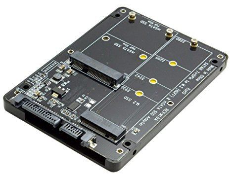 Cablecc - Adattatore convertitore 2 in 1, M.2 NGFF B-key e mSATA SSD a SATA 3.0