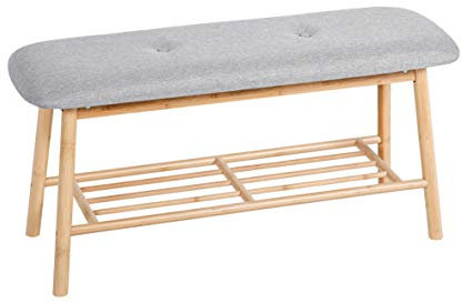 axentia Sitzbank, ca. 90 x 45 x 30 cm, Grau