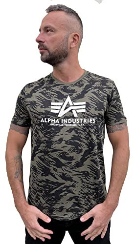 ALPHA INDUSTRIES Basic Camo T-Shirt (Green,S)