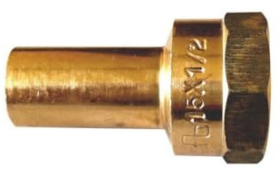 Sanpro Pressfitting Kupfer Einsteckstück mit Innengewinde, Größe V 15-1/2' (Kupfer Gas Wasser Trinkwasser Heizung Sanitär Fittings Fitting Kupferleitung)