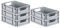 PROREGAL SuperSparSet 5x Eurobox NextGen Economy | Griffe offen |HxBxT 12x30x40cm | 11 Liter | Eurobehälter, Transportbox, Transportbehälter, Stapelbehälter