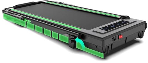 Tapis de marche 2,5 HP pliable 2 en 1 pour bureau à domicile avec écran tactile LED | Télécommande | Capacité de poids maximale de 136,1 kg | Sans installation