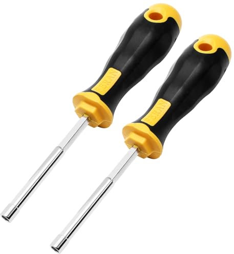 Auvotuis 2 Stück 5 mm Steckschlüssel Schraubendreher Hartstahl Sechskantmutterschlüssel für Heimwerker Handarbeit, Reparaturen