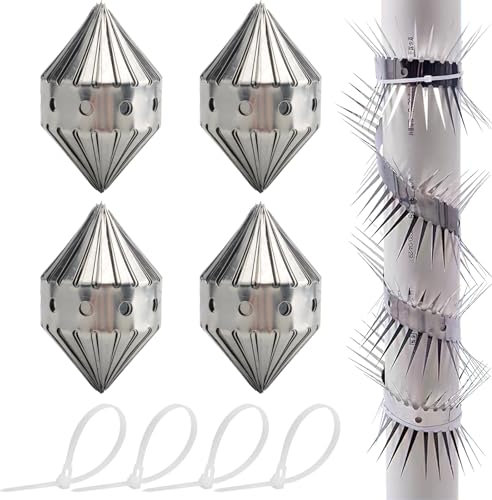 APOMOONS 4Pcs Marderschreck, 100cm Marderabwehr Fallrohrschutz Marderschutz für Fallrohre Marderabwehr Haus WaschbäR Abwehr Marderschutz für Auto Marderschreck Dachboden Tierfreundliche