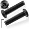 25 Stück M5X25mm Flachkopfschrauben Innensechskant Edelstahl A2 V2A Schwarzes M5 Schrauben Flachkopf Vollgewinde Edelstahlschrauben mit Innensechskantschlussel für Haushaltsgeräte Industriemaschinen