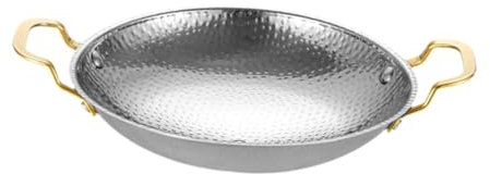 SiaBiced Commercial Grade Stainless Steel Frying Pan with Handles for Kitchen Use, Multi, 28cm