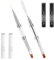 2pcs Hard Gel Nail Brush, Double-Ended French Tip Nail Builder Gel Liner Brush Reusable Hard Gel Nail Art Design Polish Brush French Manicure Brush for Home & Professional Nail Salons