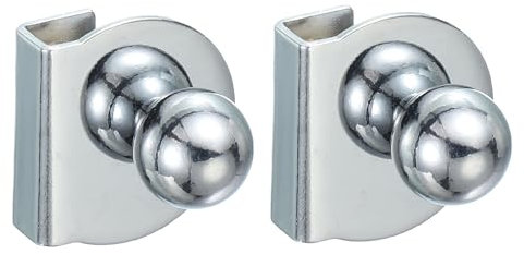 PATIKIL 7/8 Glass Door Pull Handle, Stainless Steel 2Pcs No Drilling Door Clips Pulls Handles Knobs with Screws for 5-8mm Shower Glass Cabinet Drawer Display Showcase, Silver