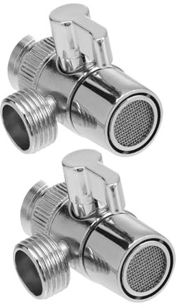 Hemobllo 2stücke Wege-wasserhahn-umsteller Für Badezimmer Wasserhahn-adapter Für Zuhause Umsteller Für Spülbeckenventile Installieren Mit Schlauch Und Brause Kompatibel