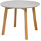 POSNORD Runder Couchtisch 60 cm für Wohnzimmer - Beistelltisch aus MDF mit Buchenholzbeinen - Skandinavischer Kaffeetisch mit Lackierter Oberfläche Beige