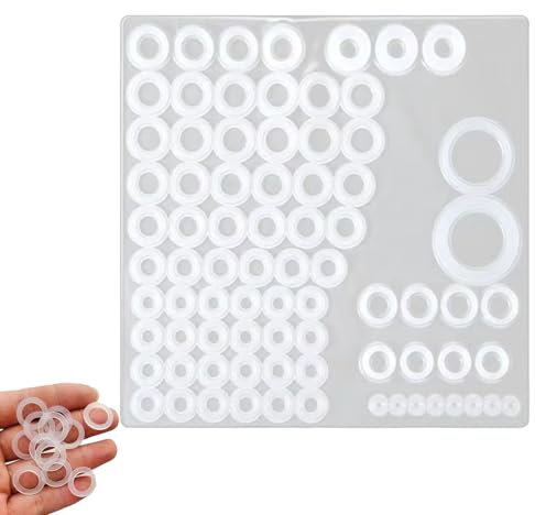 ZUWIJEQ 79 pcs rondelle piatte in gomma,13 Dimensioni di Guarnizioni,guarnizione foglio di fissaggio distanziatore di tenuta anello,per Guarnizioni del Rubinetto,Tubi Flessibili,Soffioni Doccia