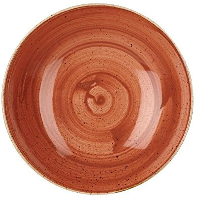 CHURCHILL 3720919 Piatto Fondo Stonecast in Ceramica, Colore Spice Orange, Cm 18.2