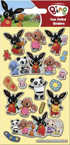 Paper Projects 01.70.06.136 Bing Bunny Sparkly Reusable Stickers, 19.5cm x 9.5cm, multiple colours
