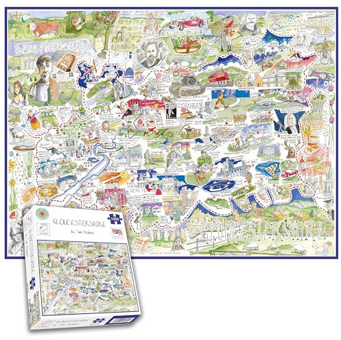 All Jigsaw Puzzles AJP10729 Harry Potter Lustige Karte von Gloucestershire-Tim Bulmer 1000 Teile Puzzle