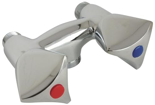 SOMATHERM FOR YOU, Mélangeur évier ou bain-douche chromé, entraxe 60mm, M15/21 et M20/27, tête à clapet 18/150, sans raccords muraux, transformable en bec à insertion ou fondu