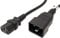 PremiumCord kpsb2 Kaltgerätekabel 2m, Netzadapterkabel IEC 320, Buchse auf Stecker, IEC 320 C13 auf C20, Stromkabel für 230V 10A, Farbe schwarz