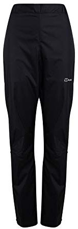 Berghaus Damen Deluge Wasserdicht Überhose, Langlebige, Bequeme Regenhose, Schwarz 2.0, 40 EU Standard (31 Zoll)