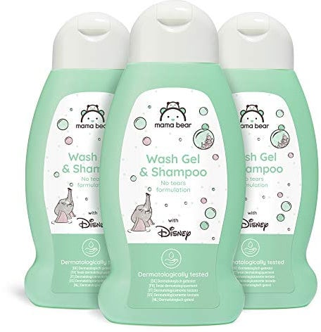Amazon-Marke - Mama Bear - Disney - Baby-Waschgel und Shampoo (Keine-Tränen-Formel) - 3-er Pack x 300ml