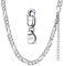 Silvora Chaine Argent Homme 70 cm 5mm Collier 925 Sterling Figaro Longue Maille Enfant Garcon Massif Fine Bijoux Cadeau Noël