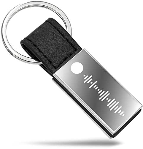 Mister Boncuk® Classy Schlüsselanhänger mit Spotify Code - Personalisierbar mit Wunschsong - Personalisierter Spotify Gravur Schlüsselanhänger mit Geschenkbox (Hochglanz)